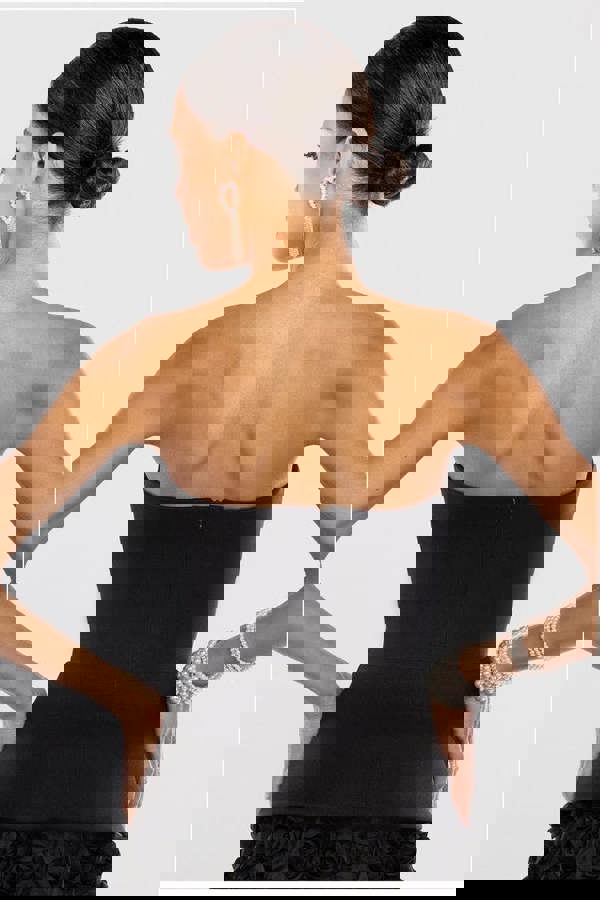 Scuba Boobtube Peplum Hem Corset T233