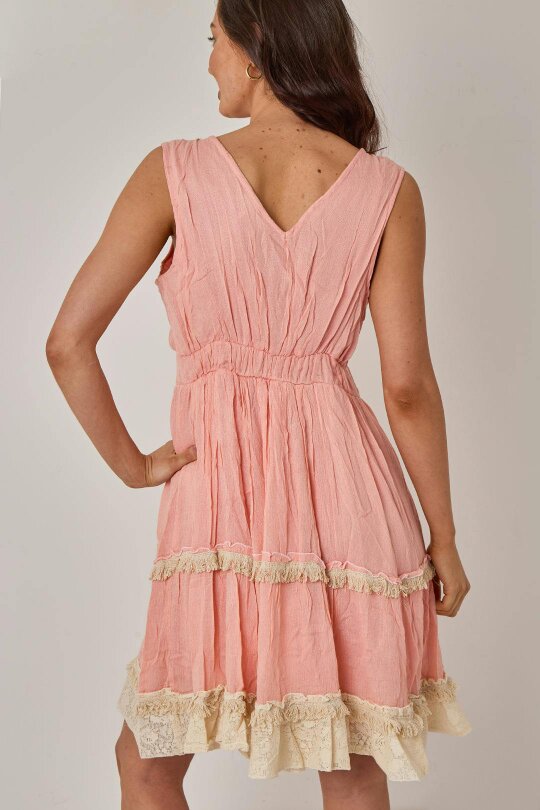 Elaina Fashion Boho Tiered Tassel Detail Dress