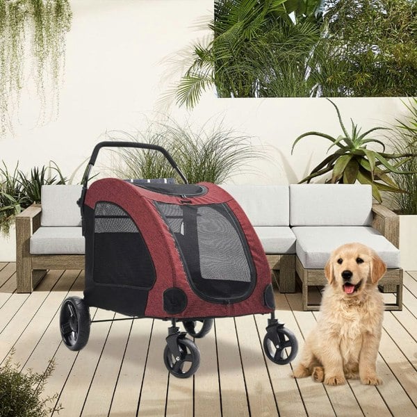 Pets Mood Collapsible Pet Stroller for Cats and Dogs Living and Home