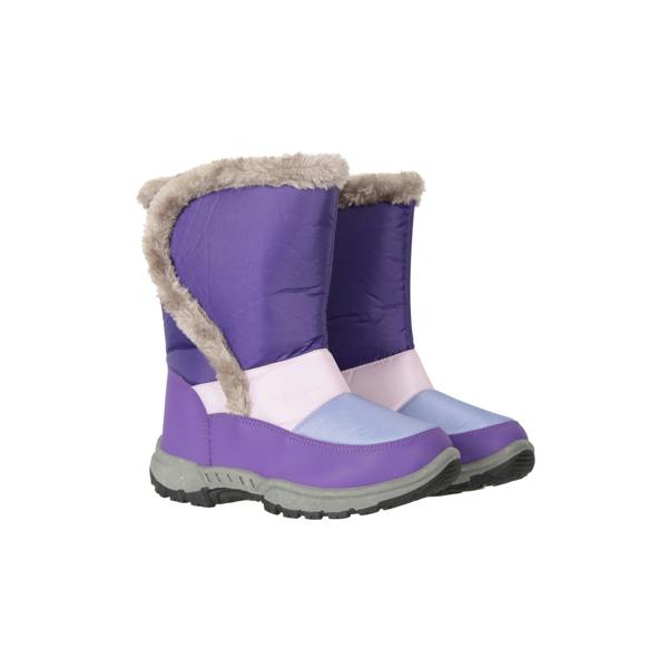 Mountain Warehouse Childrens/Kids Caribou Adaptive Snow Boots - Purple - 