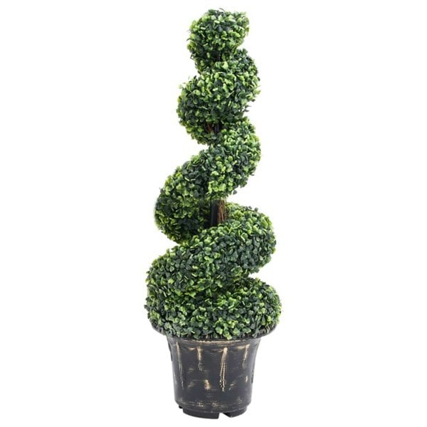 Berkfield Artificial Boxwood Spiral Plant with Pot Green 100 cm
