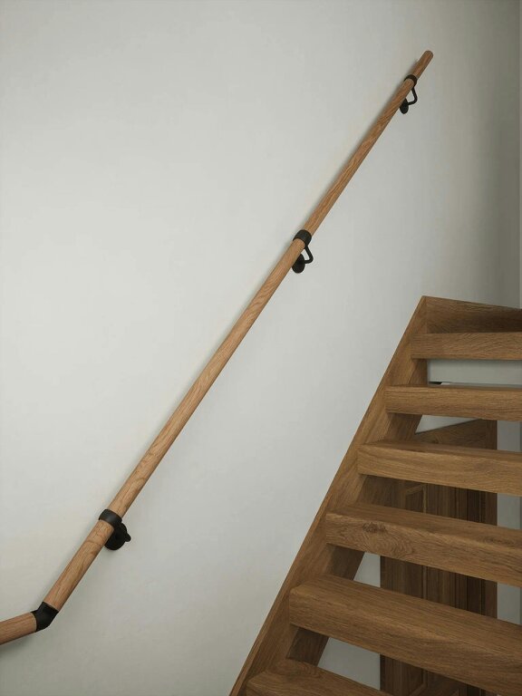 Handrails Direct Stoneleigh Red Oak Half Turn Handrail