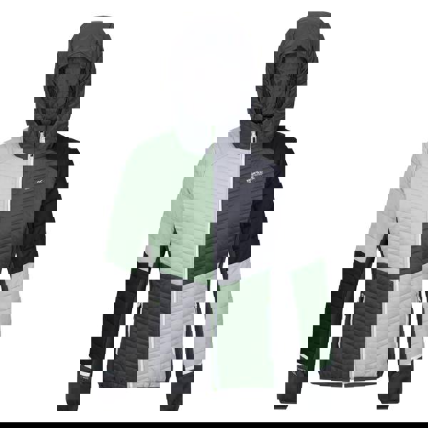 Regatta Womens/Ladies Trutton II Baffled Hooded Jacket - Quiet Green/Seal Grey