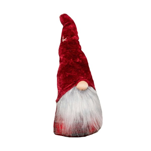 Samuel Alexander 48cm Red Tartan Sitting Christmas Gonk with Snowflake Hat