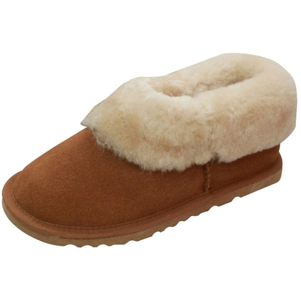 Eastern Counties Leather Womens/Ladies Sheepskin Lined Slipper Boots - Chestnut