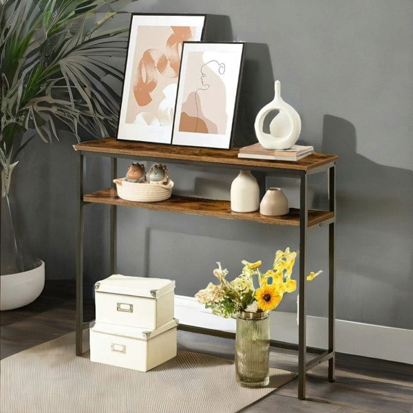 Rafaelo Mobilia Console Table With 2 Shelves