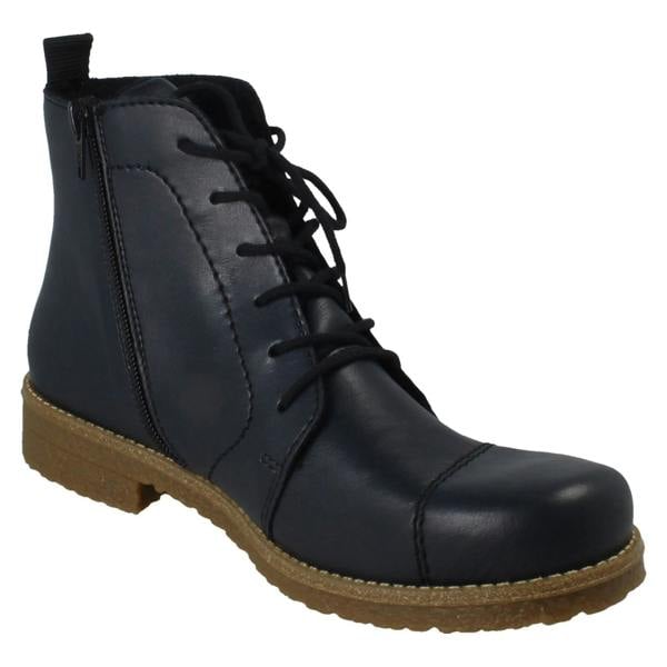 Rieker Ladies Fleece Lined Zip Fastening Ankle Boots 73500