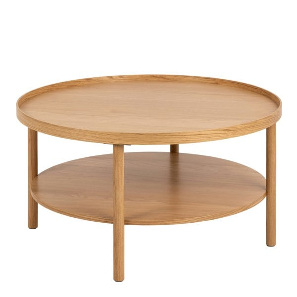 Furniture To Go Banbury Round Coffee Table in Oak 80x42cm
