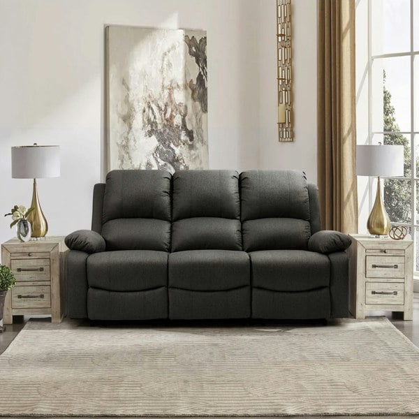 Comfy Living Venice Reclining Luxury Fabric Sofa Set