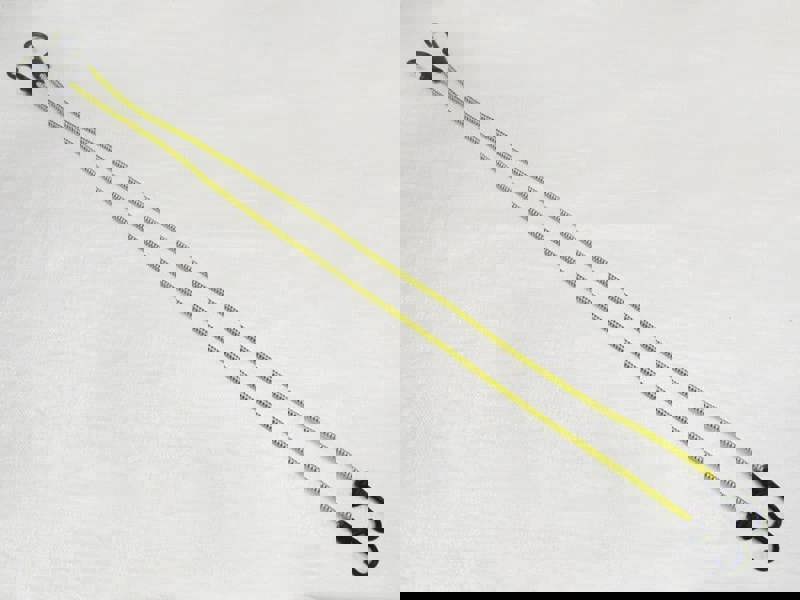 x2 8MM X 1000MM Yellow Shock Cord Assemblies With Plastic Hooks - Elastic Bungee Tie Down