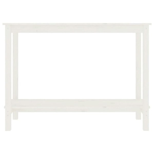 Berkfield Console Table White 110x40x80 cm Solid Wood Pine