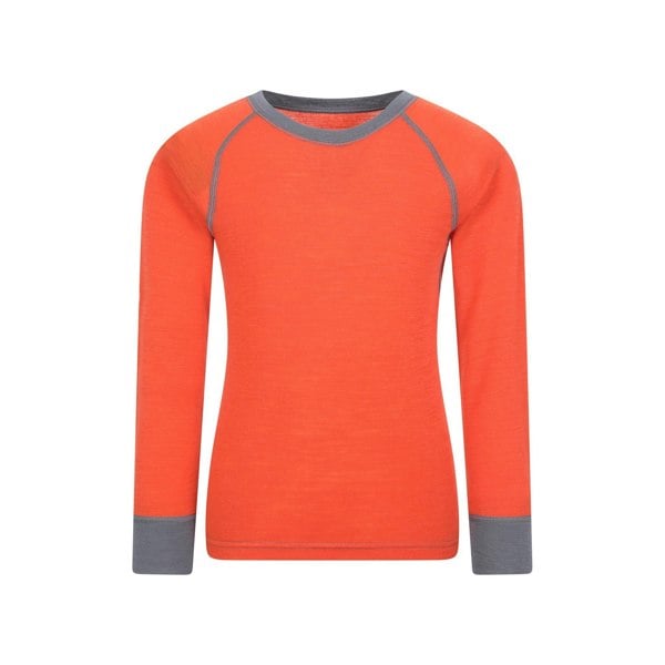 Mountain Warehouse Childrens/Kids Merino II Round Neck Base Layer Top - Orange