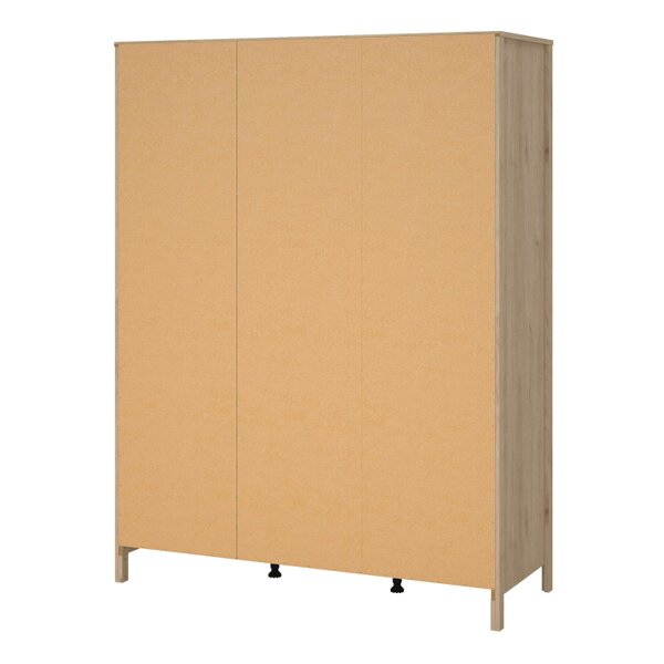 Wyld Haus Wildberry Natural Oak Wood Wardrobe 3 Doors