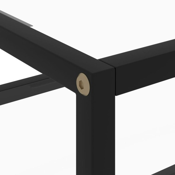 Berkfield Console Table Transparent 50x40x40 cm Tempered Glass