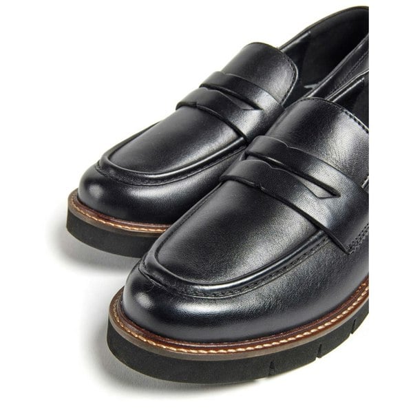Pod Kaltin Leather Women's Black Loafers