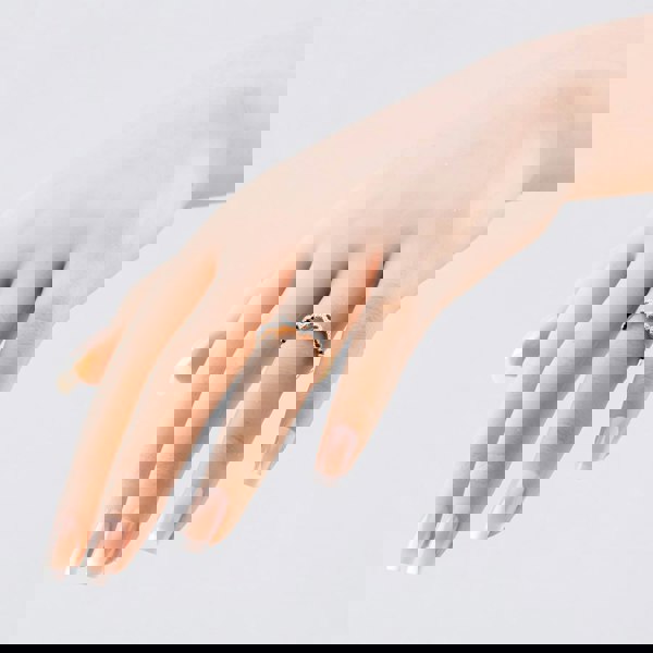 T. H. Baker 9ct Yellow Gold 0.10ct Brilliant Cut Pave Set Diamond Multi Heart Ring THR29464-10