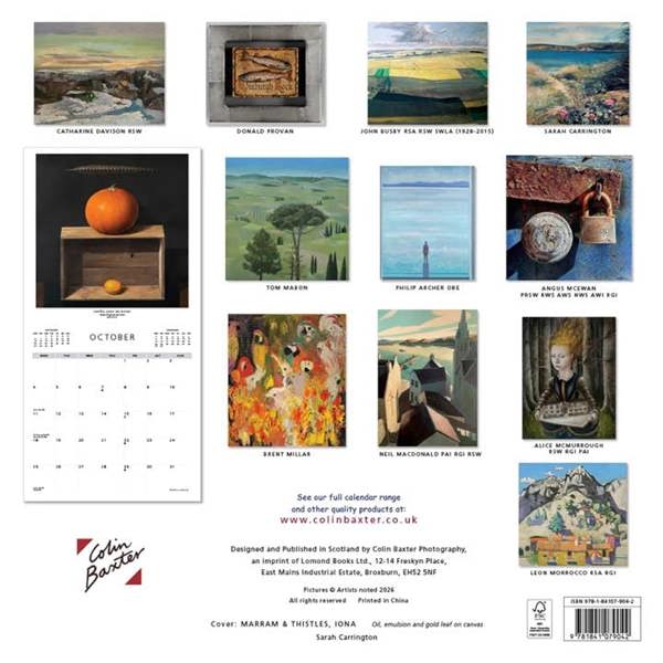 Colin Baxter, Scottish Artists Calendar 2027, Wall Calendars, Month To View, Art, Gift
