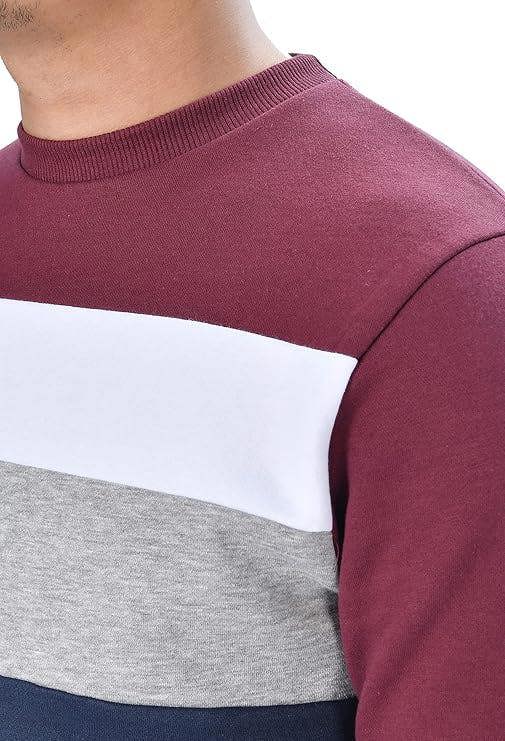 Smart Living Men's Classic Crew Neck Fleece Sweatshirt Jumper - Multi