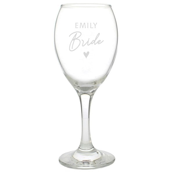 Personalised Memento Company Personalised Bride Wine Glass