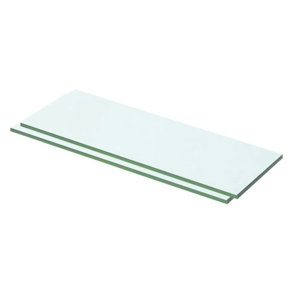Berkfield Shelves 2 pcs Panel Glass Clear 50x12 cm