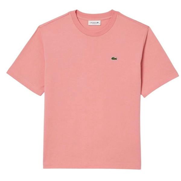 Lacoste Womens/Ladies Cotton Soft Relaxed Fit T-Shirt - Pink