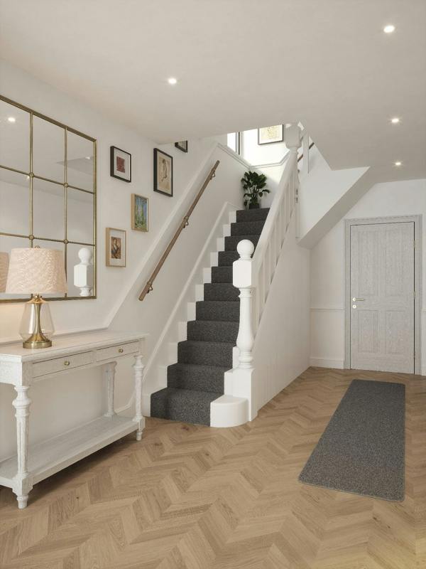 Handrails Direct Oversley Walnut Straight Flight Handrail