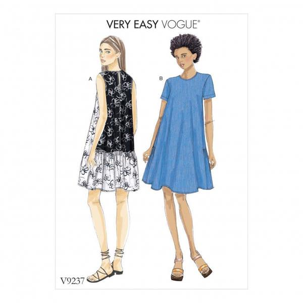 Vogue Sewing Pattern 9237, Dresses for Women, Y (XSM-SML-MED) - Easy