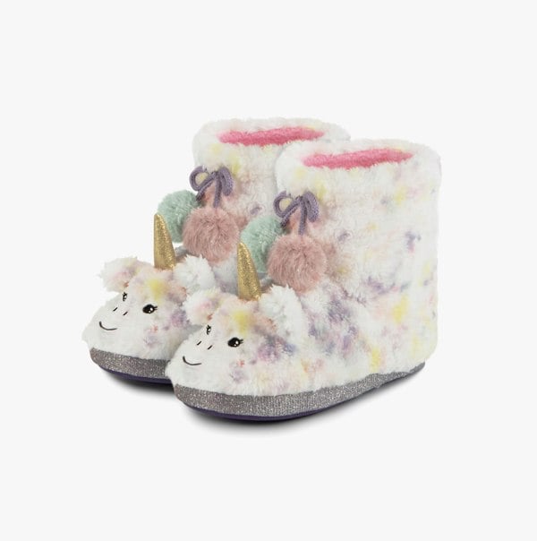 Totes Toasties MULTI FAUX FUR BOOT Slippers Kids Multi