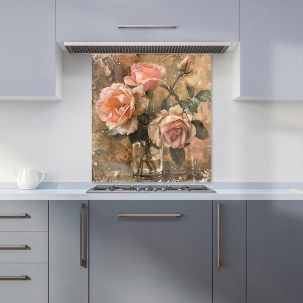 Warren Reed - Designer Vintage Roses Kitchen Splashback