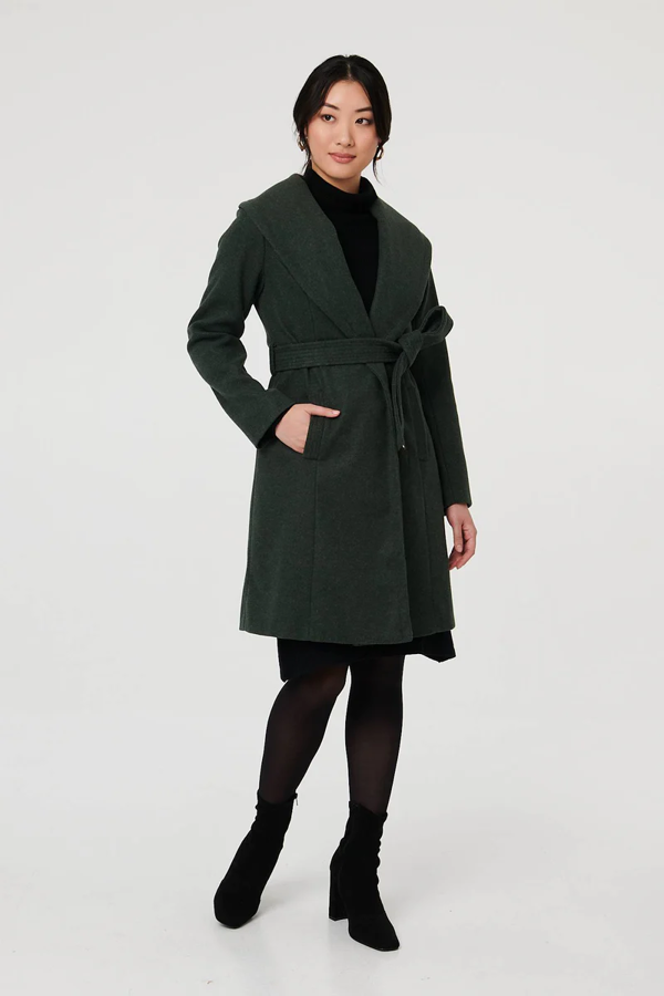 Izabel London Wrap Front Tie Waist Coat