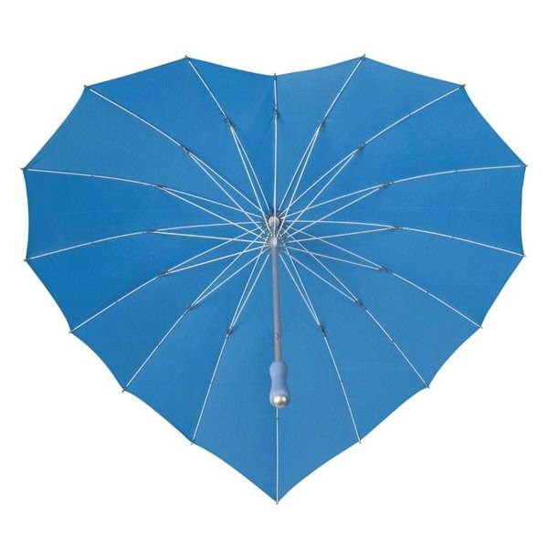 Blue Heart Umbrella by Impliva Under Canopy