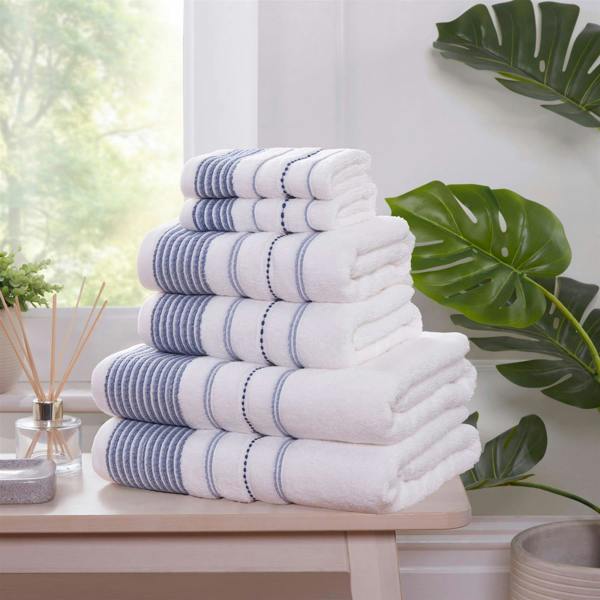 Rapport Dakota Stripe Mono 6pc Towel Bale