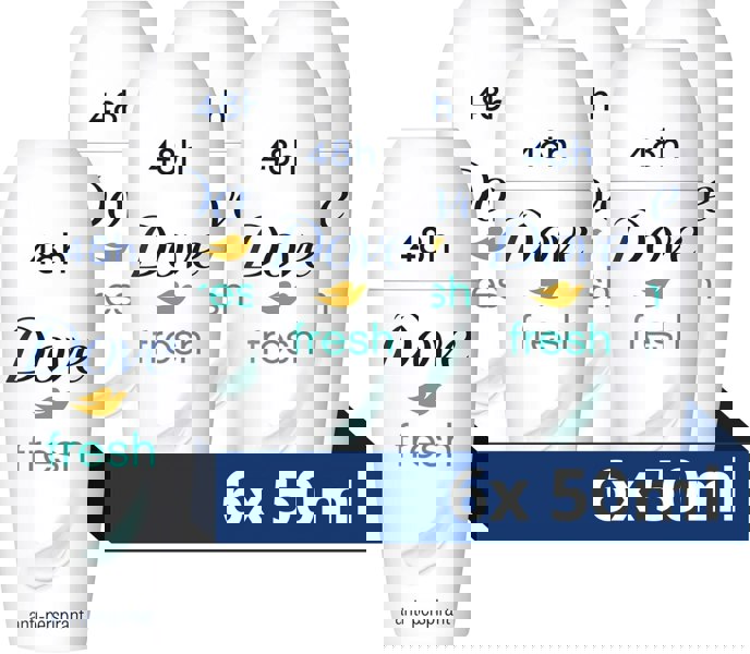 Dove Fresh Roll On Antiperspirant Deodorant 50ml Pack of 6