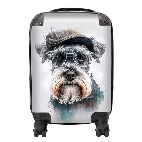 Warren Reed Miniature Schnauzer Dog Splashart Suitcase