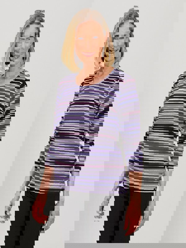 PennyPlain Striped Top - Mulberry