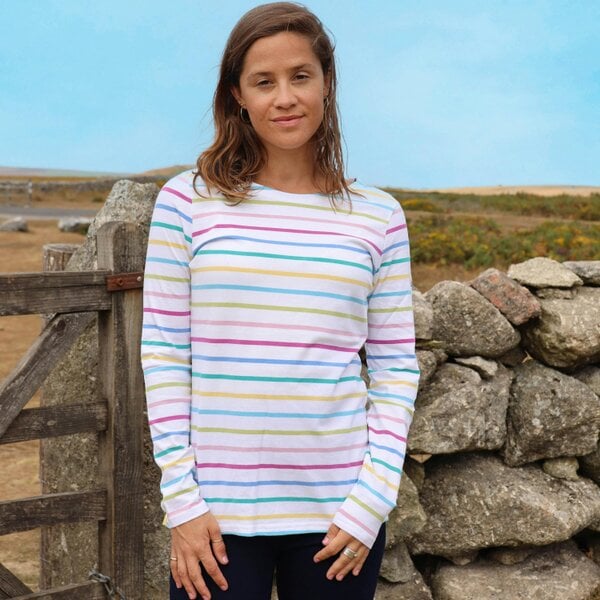 Lazy Jacks LJ97M - Ladies Long Sleeve Brenton Top - Multi