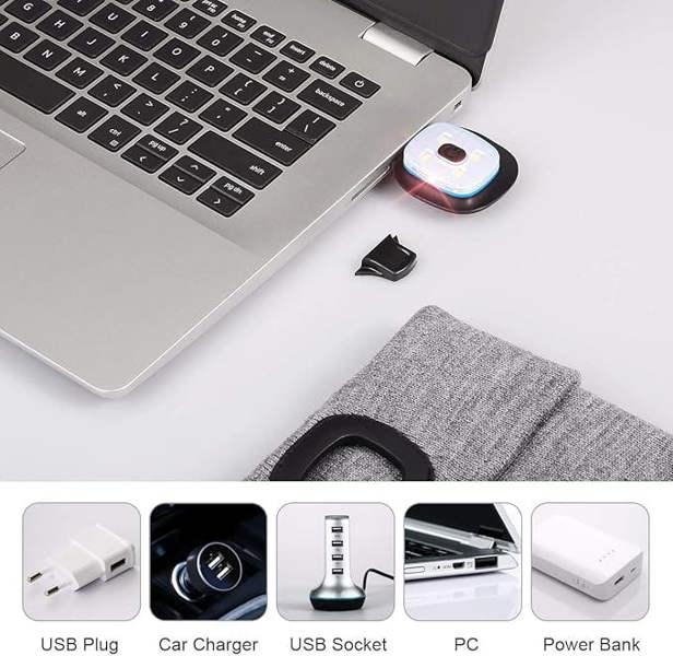 Dyzi Rechargeable LED Lighted Beanie Headlamp Winter Hat