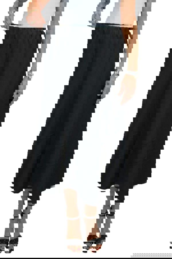 Paulo Due Women's Smart Elasticated Waist Flared Swing Skirt