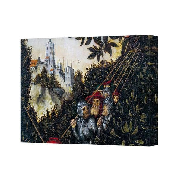 Benjamin Tate Design Medieval Knights In Forest Wall Art Canvas Painting With Castle Backdrop