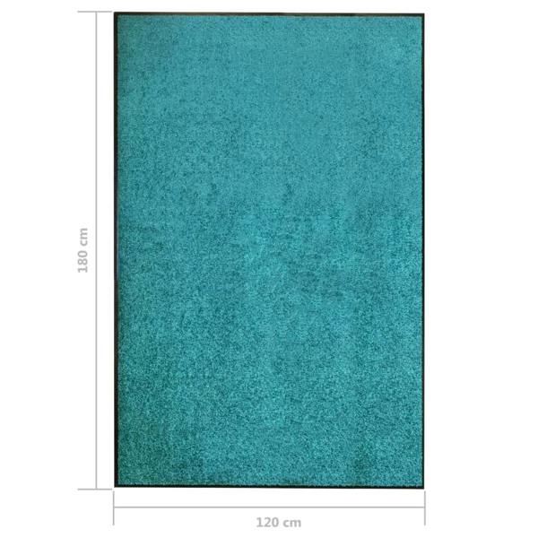 Berkfield Doormat Washable Cyan 120x180 cm