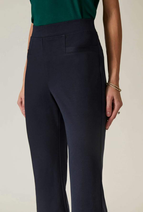James Lakeland Navy Bootleg Trousers