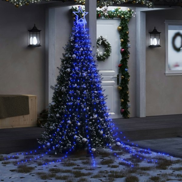 Berkfield Christmas Tree light 320 LEDs Blue 375 cm