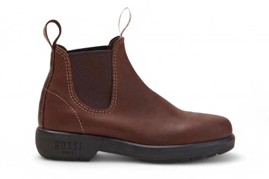 Rossi Boots Rossi 303 Endura Redwood Brown Leather Chelsea Boots