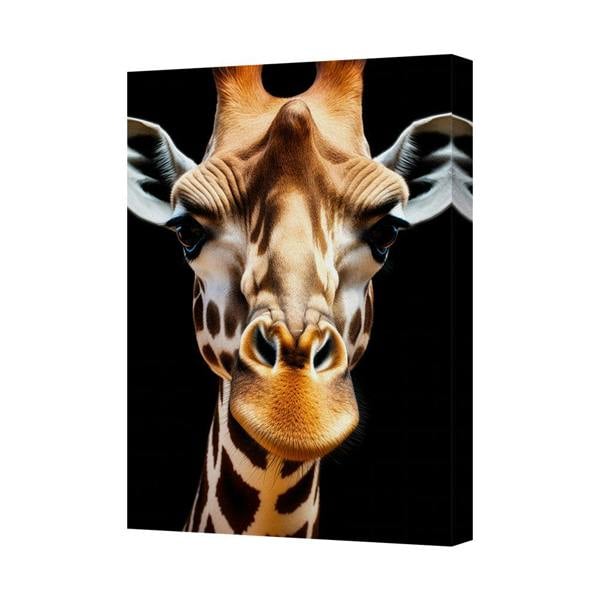 Benjamin Tate Design Giraffe Portrait Canvas Wall Art Print For Living Room Decor