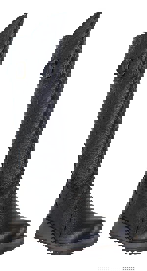 Fly London Mol 2 Womens Zip-Up Leather Wedged Knee High Leg Boots