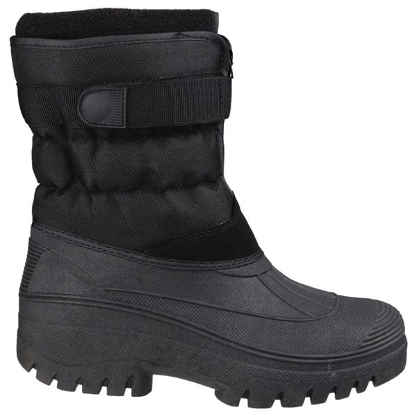 Cotswold Chase Touch Fastening and Zip up Winter Women's Boots in Black