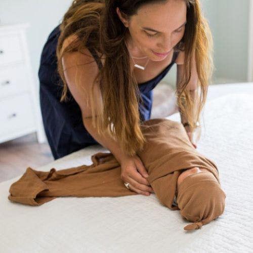 Lulujo - Bamboo Swaddle Blankets - Tan