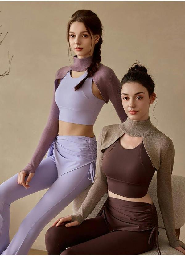 Anniou UPF50+ Knitted Yoga Bolero Pullover