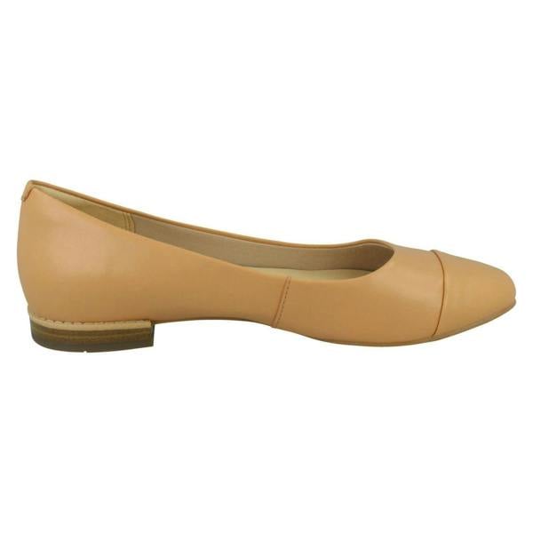 Clarks Ladies Clarks Flat Ballerina Shoes Festival Gold