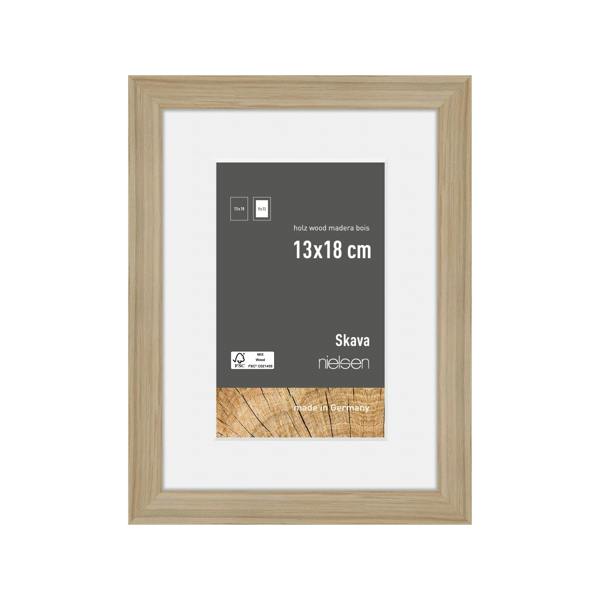 nielsen Skava White Wooden Picture Frame with White Mount